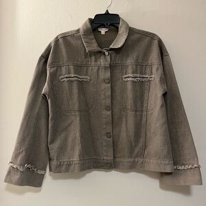 Hem & Thread Gray Denim Jacket Relaxed Fit